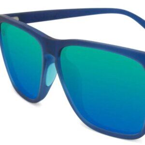 Knockaround Women's Fast Lanes Sport Rubberized Navy/Mint Polarized Sunglasses